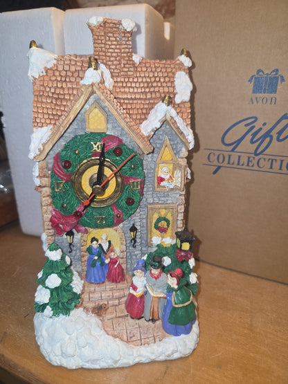 Vintage Avon Holiday Melody Clock in Box Works
