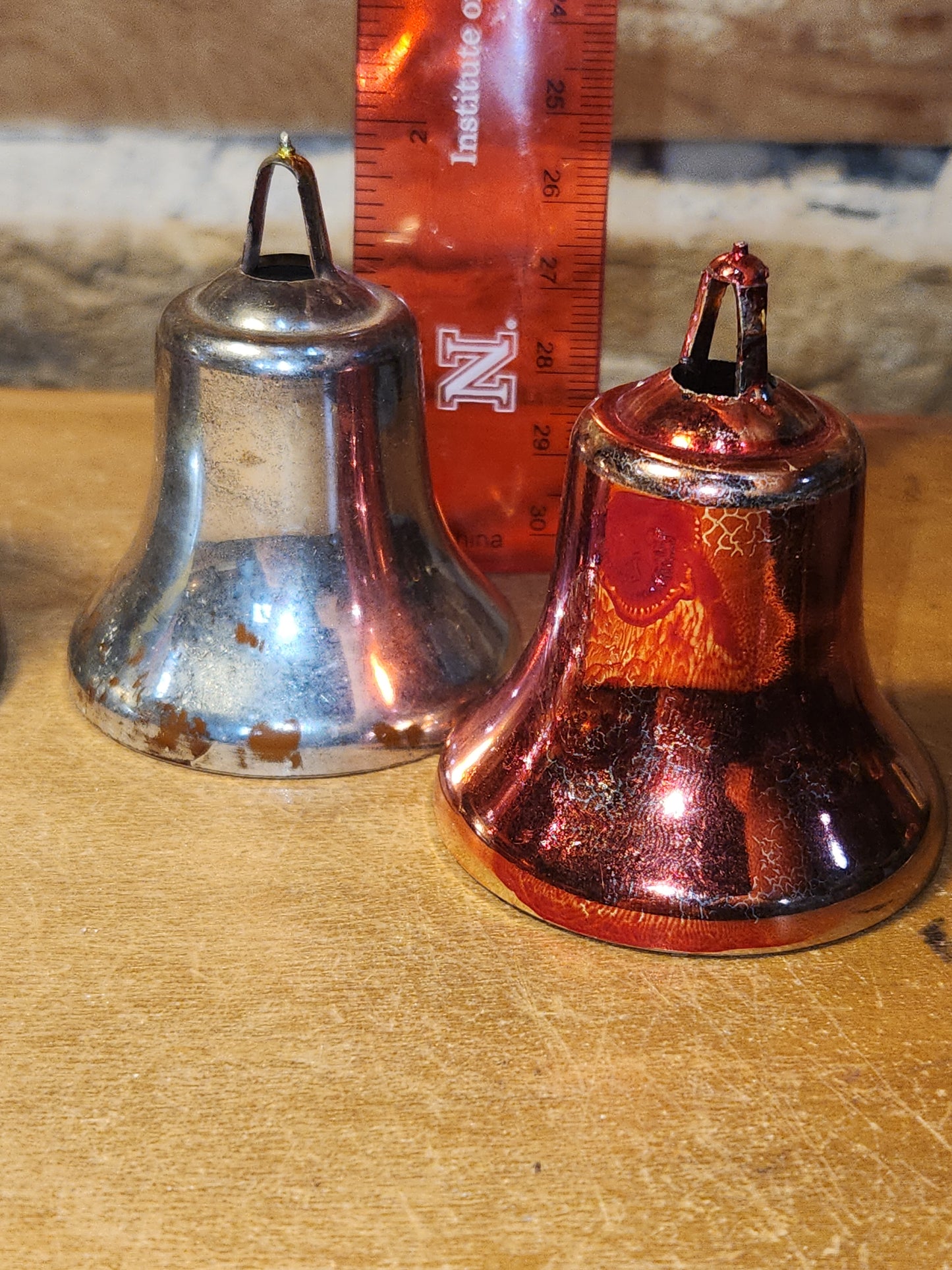 Vintage Hard Plastic Bells Unmatched Set of 4 AS IS bel8