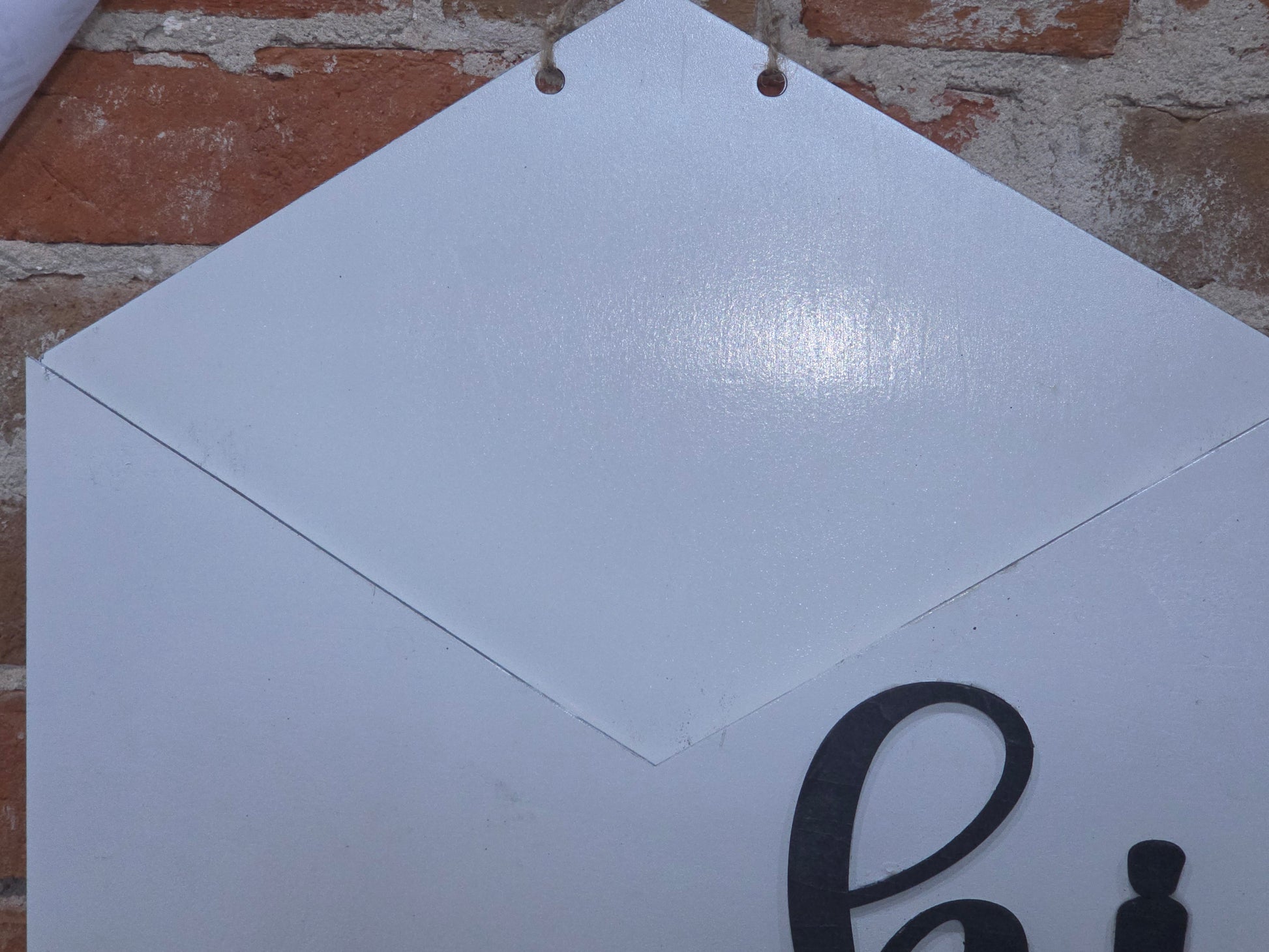 Interchangeable Envelope Door Sign white with Black Letter *Inserts Sold Seperately*
