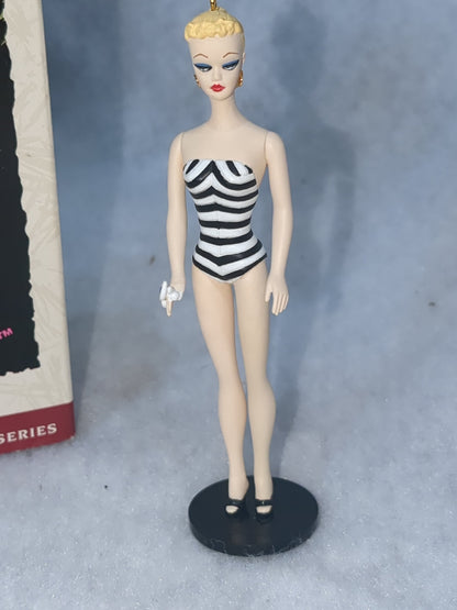 Vintage Keepsake Ornament Barbie Debut 1959 1st in BARBIE Series Has box and bubble wrap 1994 Hob1