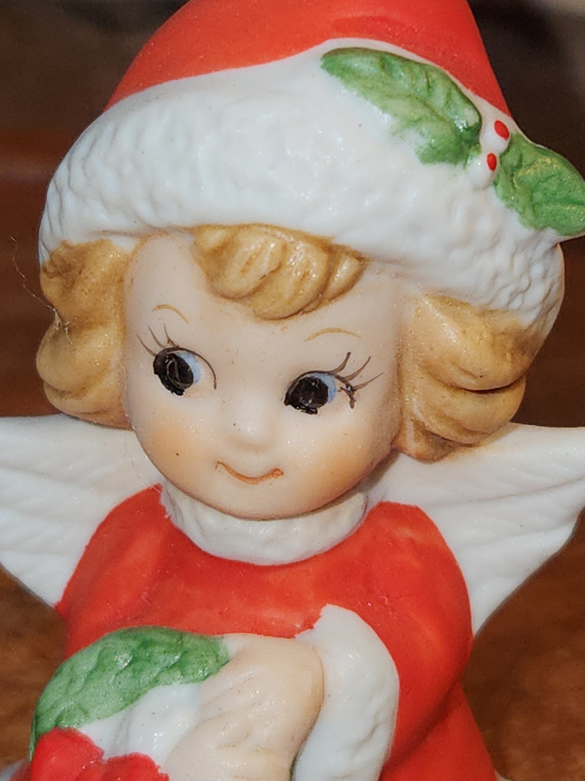 Vintage Lefton Petite Angel Girl Bell Figurines Set of 3. Praying Angel Signed.