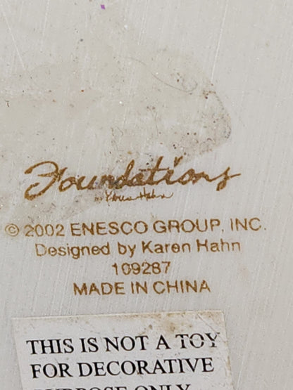 Vintage Enesco Foundations Angel Figurine with star Karen Hahn Eskimo Legends #109287 Memorial an89