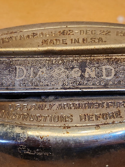 Vintage Gasoline Powered Diamon Sad Iron si5