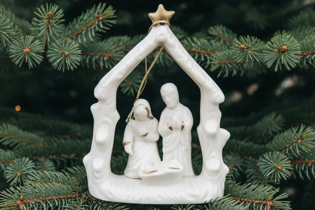 Vintage World Bazaars Nativity Ornament with Original Box nt07