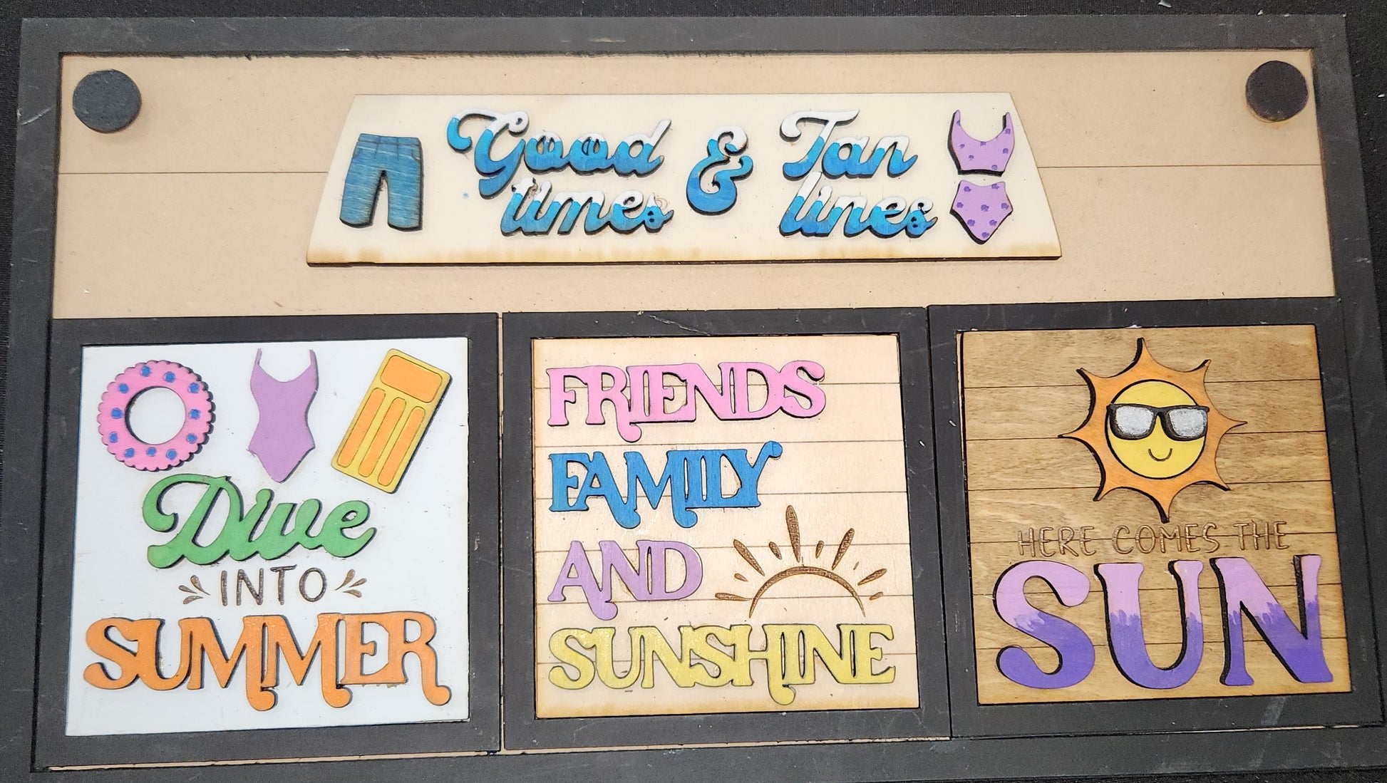 Summer June Insert Kit for Interchangeable Frame Can Fit Arch, Rectangle, or Square Frame FRAMES SOLD SEPARATELY