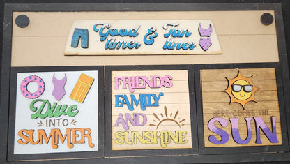 Summer June Insert Kit for Interchangeable Frame Can Fit Arch, Rectangle, or Square Frame FRAMES SOLD SEPARATELY