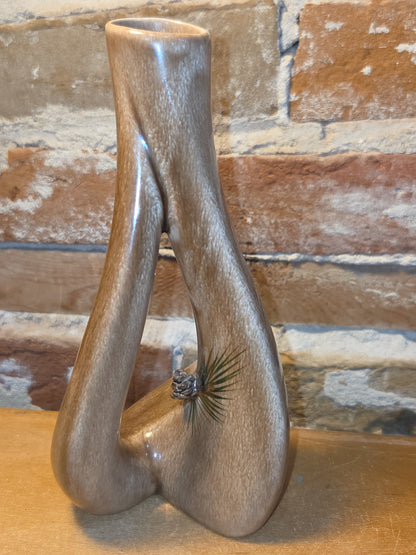 Vintage Gladys Wax Pottery Vase from Pinecone Collection South Dakota