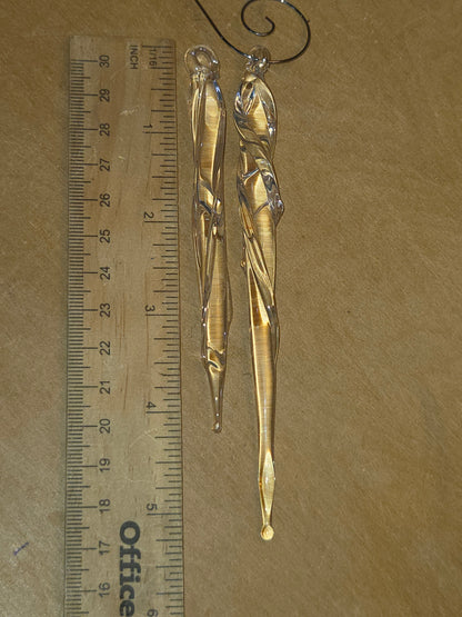 Glass icicles made by Burglund Studios in North Platte, Nebraska