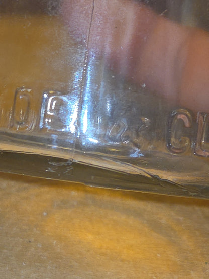Vintage Medicine Bottle Amboy Formaldehyde Cleveland Perth Clear Glass vmb02