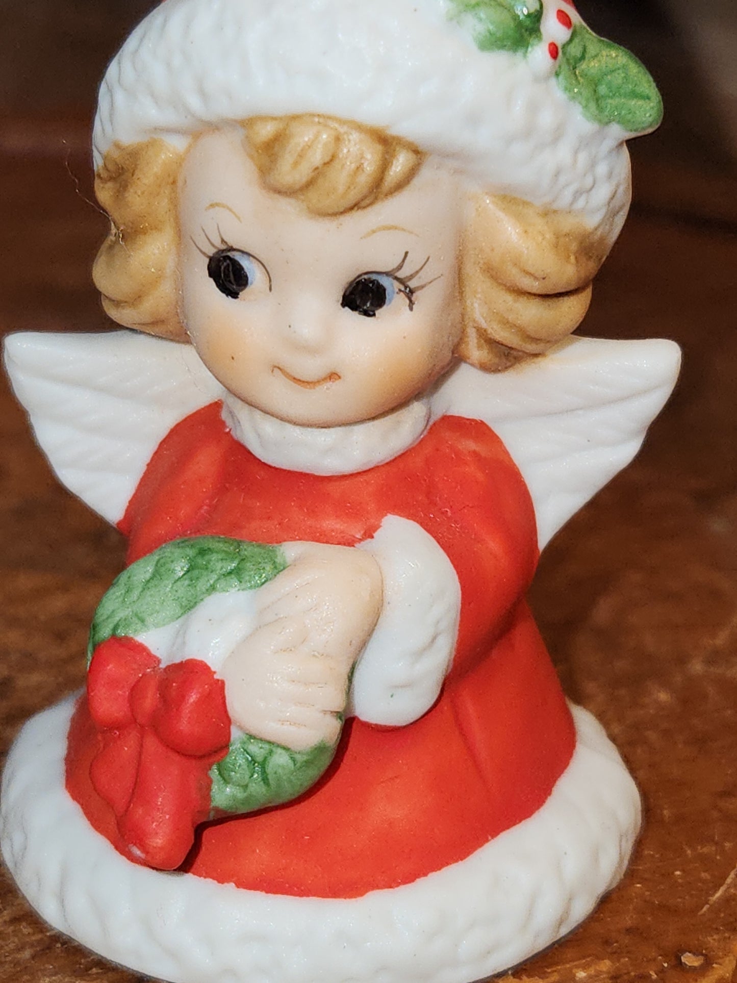 Vintage Lefton Petite Angel Girl Bell Figurines Set of 3. Praying Angel Signed.