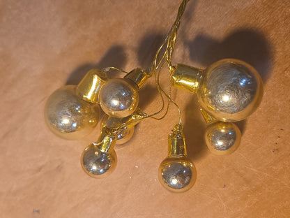 Vintage Mercury Glass Ornament Picks Set of Three AS IS