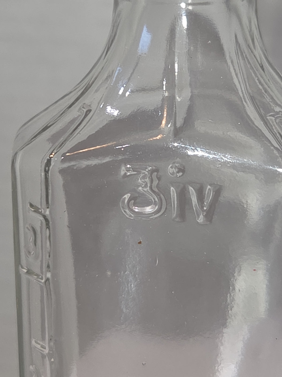 Vintage Glass Medicine Bottles Clear Embossed 3ii and 3 iv Set of 3 bottles Owens Early 1920s vmb65
