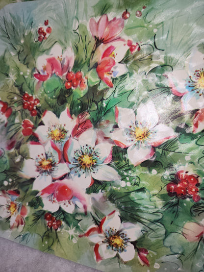 Vintage Christmas Place Mats Lot Of 6 Wipe Off and Re-Use 3 G. Galian Designs