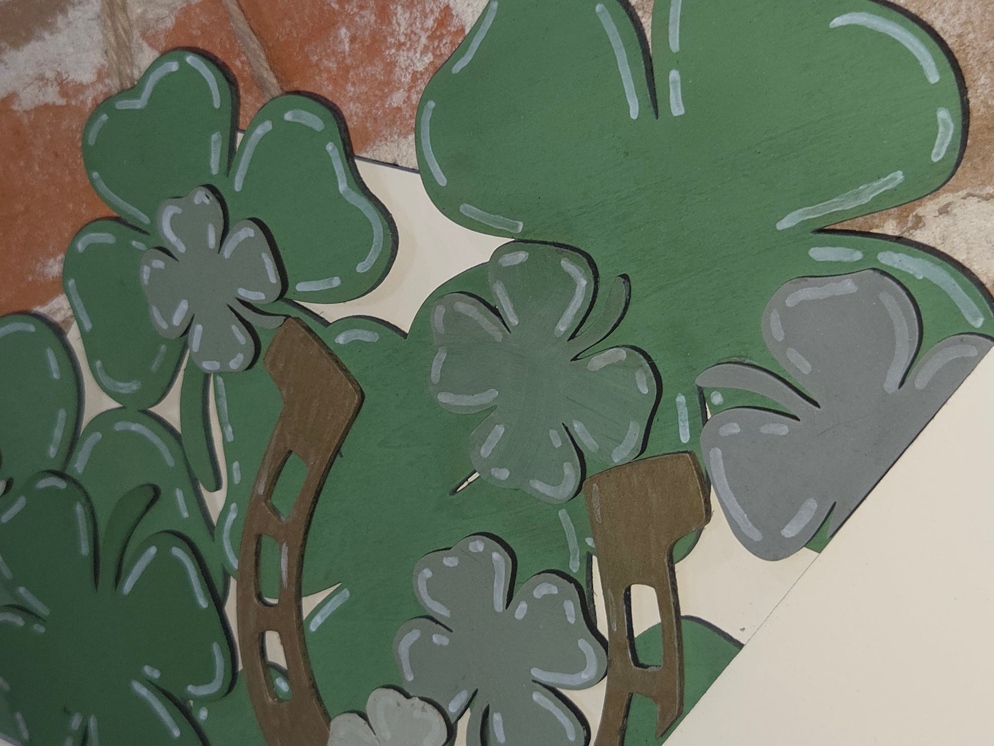St Patrick's Day Shamrock Insert for Envelope Door Sign *sign sold seperately* EI2