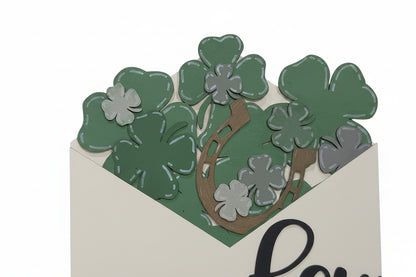 St Patrick's Day Shamrock Insert for Envelope Door Sign *sign sold seperately* EI2