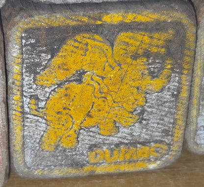 Vintage Disney Wooden Blocks Mickey Set of 11 Very Worn AS IS