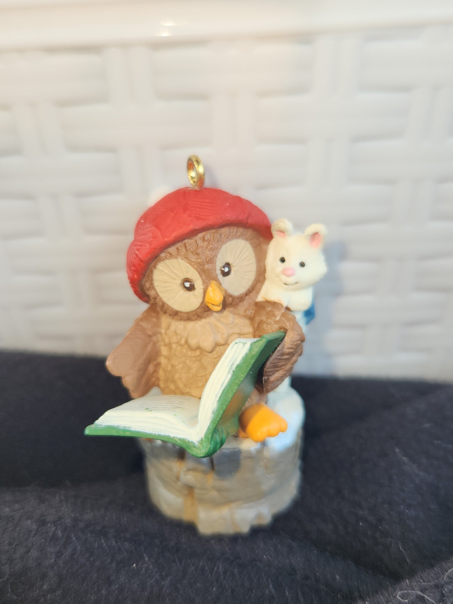 Vintage Hallmark Keepsake Ornament Owliver First in series 1992 miniature