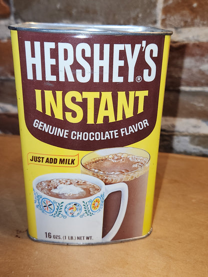 Vintage Hershey’s Instant Genuine Chocolate Flavor Drink Mix Tin NO CONTENTS  ti11