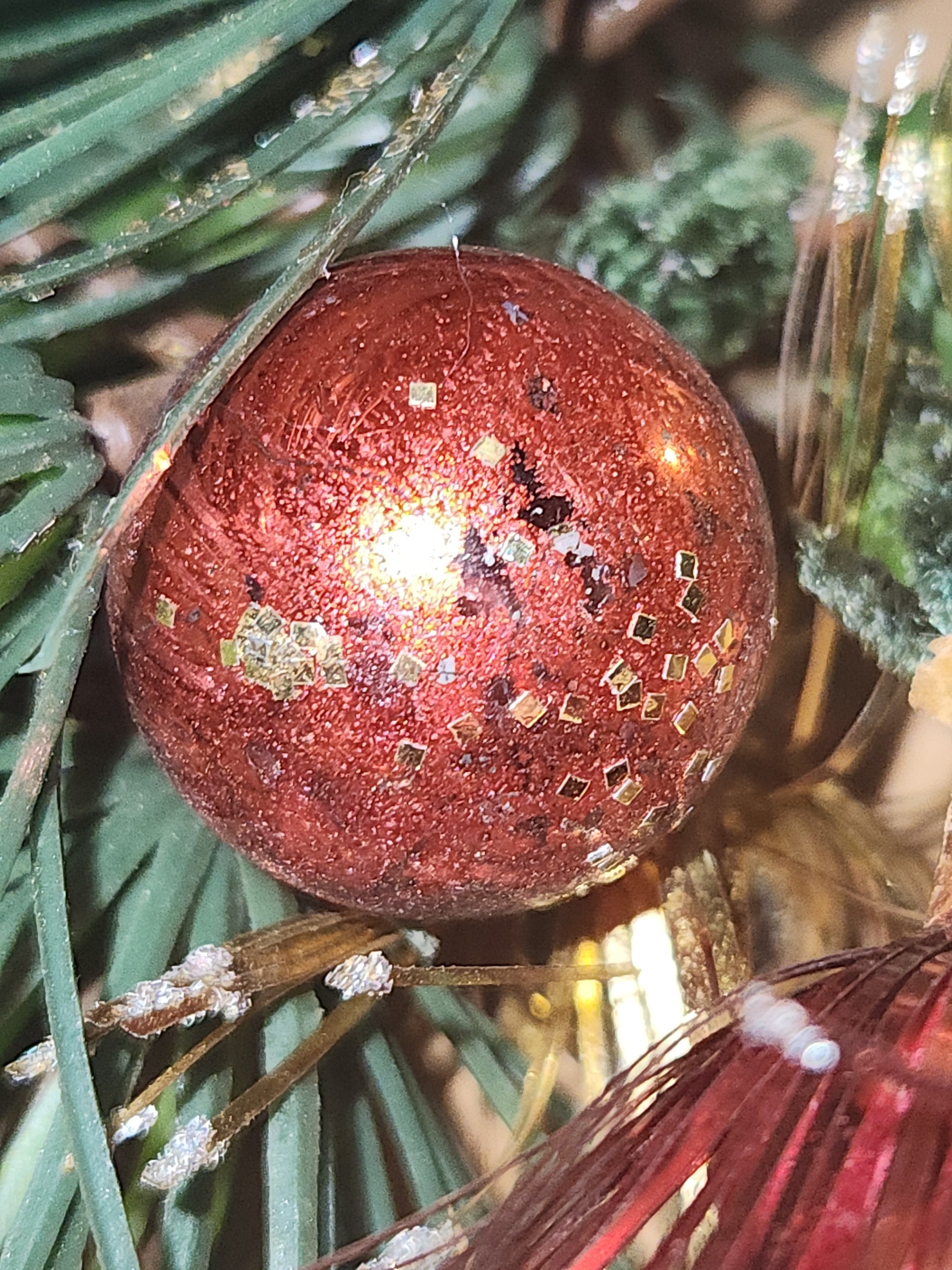 Vintage Christmas Pick with Mercury Glass Ornaments and Mercury Glass Starburt Ornaments cp1