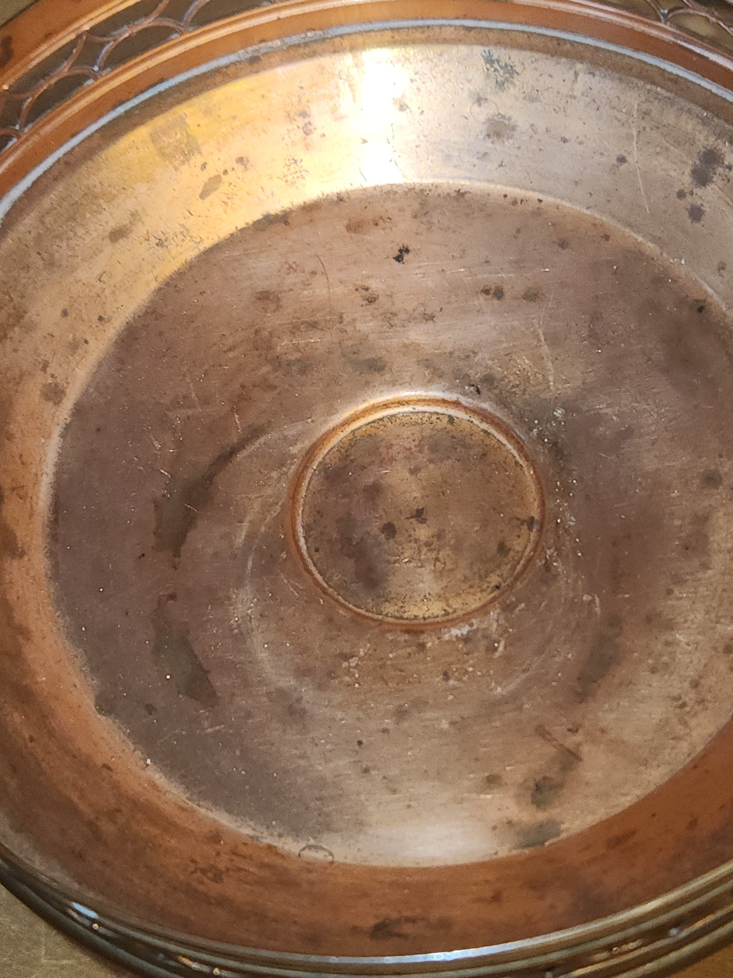 Vintage Copper or Brass Compote Dish Manning Quality Bowman Meriden Conneticut 2220 cb8