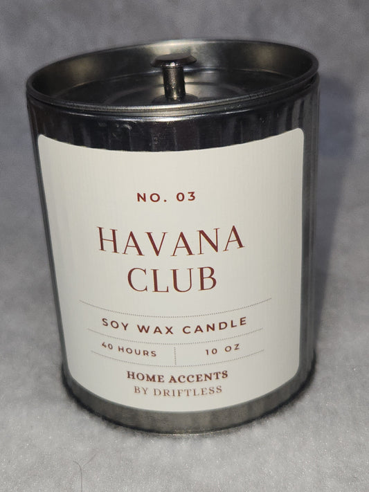 Home Accents Soy Wax Candle 10 oz Havana Club hcc
