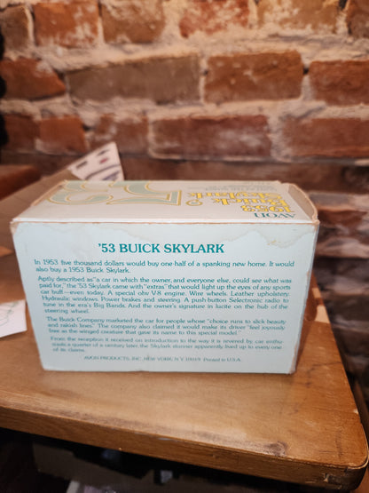 Vintage Avon 1953 Buick Skylark Clint After Shave With Unused Stickers and Original Box CLEARANCE av489