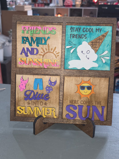 Summer June Insert Kit for Interchangeable Frame Can Fit Arch, Rectangle, or Square Frame FRAMES SOLD SEPARATELY