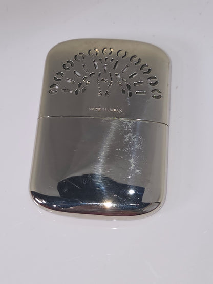 Vintage Peacock Chrome Plated Pocket Hand Warmer Original Box Bag Instructions vhw2