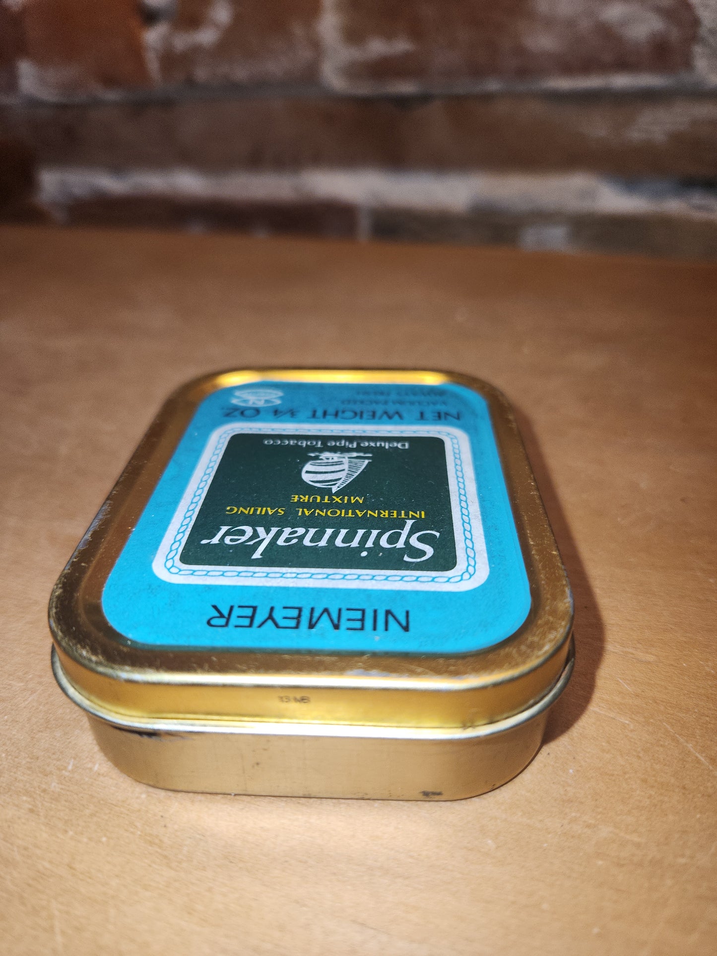 Vintage Niemyer Spinnaker International Sailing Mixture Tobacco Tin 3/4 oz International Deluxe Pipe Tobaccos World Tabac LTD tin03