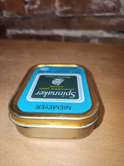 Vintage Niemyer Spinnaker International Sailing Mixture Tobacco Tin 3/4 oz International Deluxe Pipe Tobaccos World Tabac LTD tin03