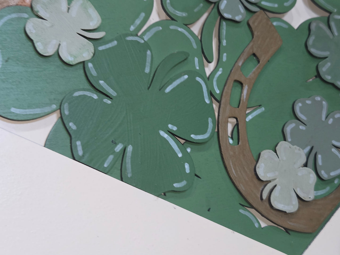 St Patrick's Day Shamrock Insert for Envelope Door Sign *sign sold seperately* EI2