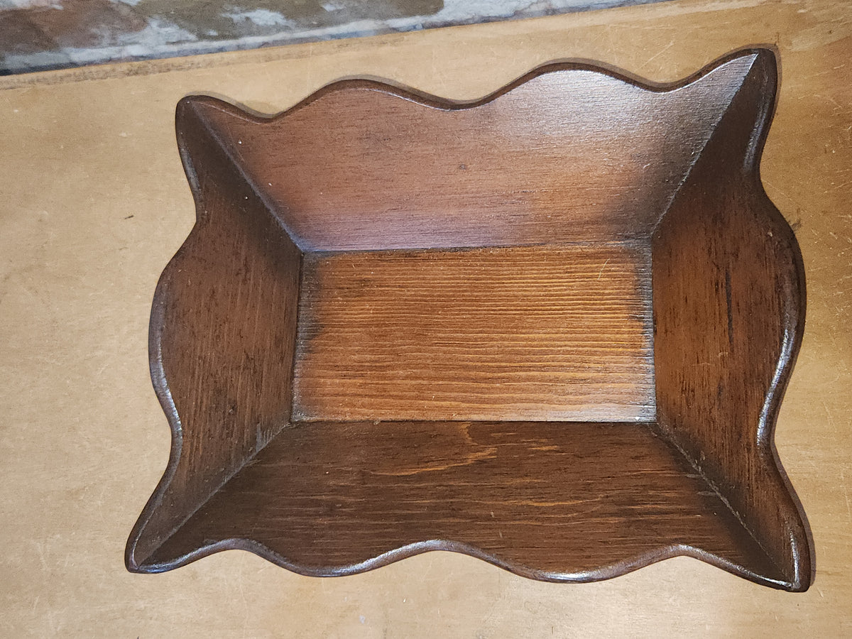 Vintage Wood Tray Trinket Candy Keys Wallet MCM 10 1/4" wt5