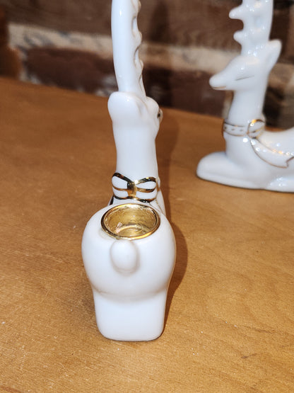 Vintage Hostess House Reindeer Candle Holder deer u68