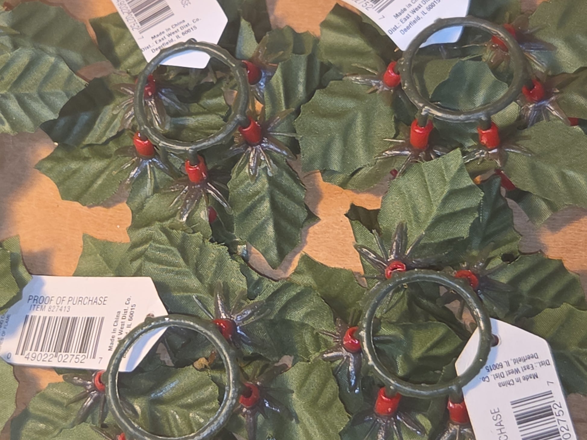 Vintage Joybrite Christmas Mini Candle Rings Holly Berries Lot of 6 New Old Stock (Copy)
