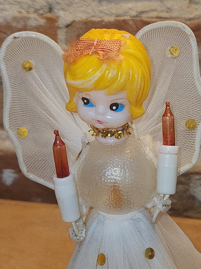 Vintage Christmas Tree Topper 7" Flashing Angel tt09