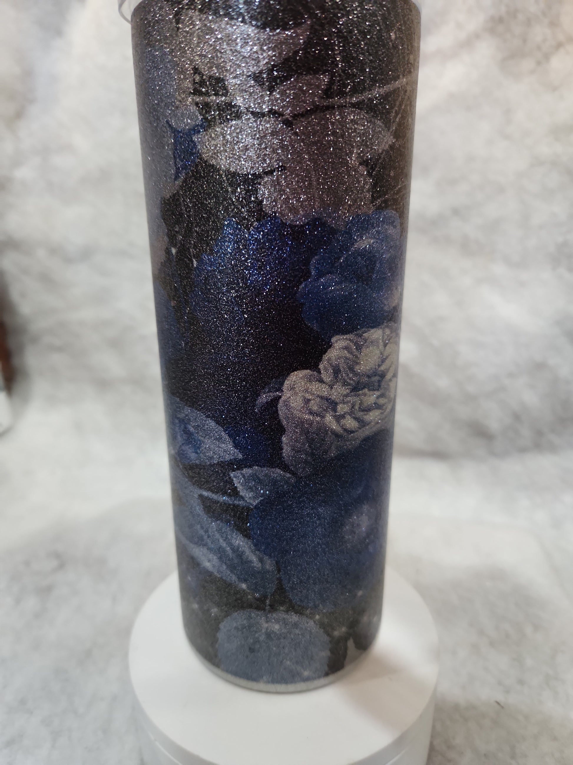 25 Oz Stainless Steel, Insulated, Glitter Flower Tumbler tgf7