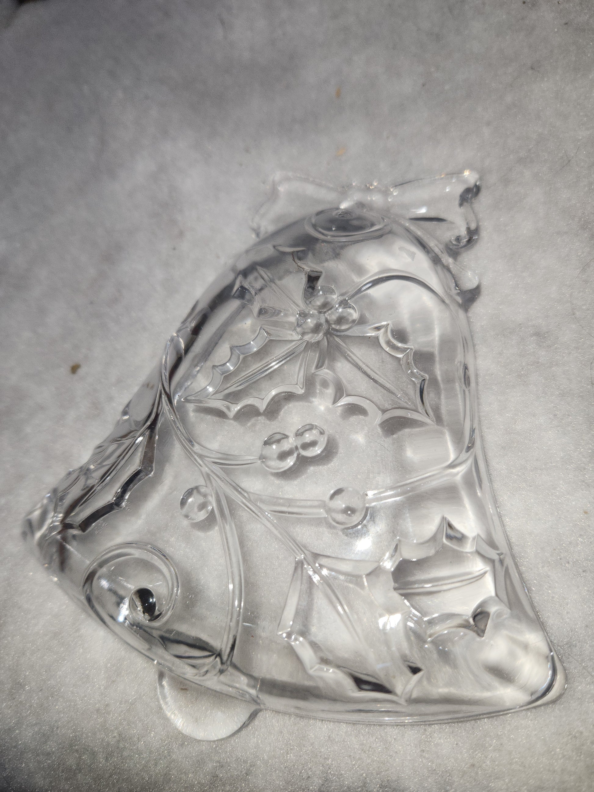 Mikasa Celebrations Season's Holly Clear Collection Bell Dish mik7