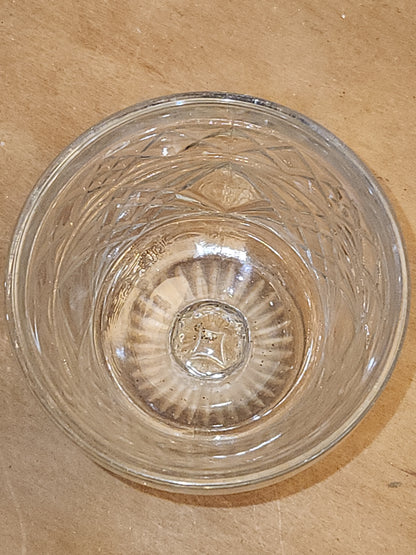 Vintage Anchor Hocking Pressed Glass Compote Candy Dish Wexford Pattern g71