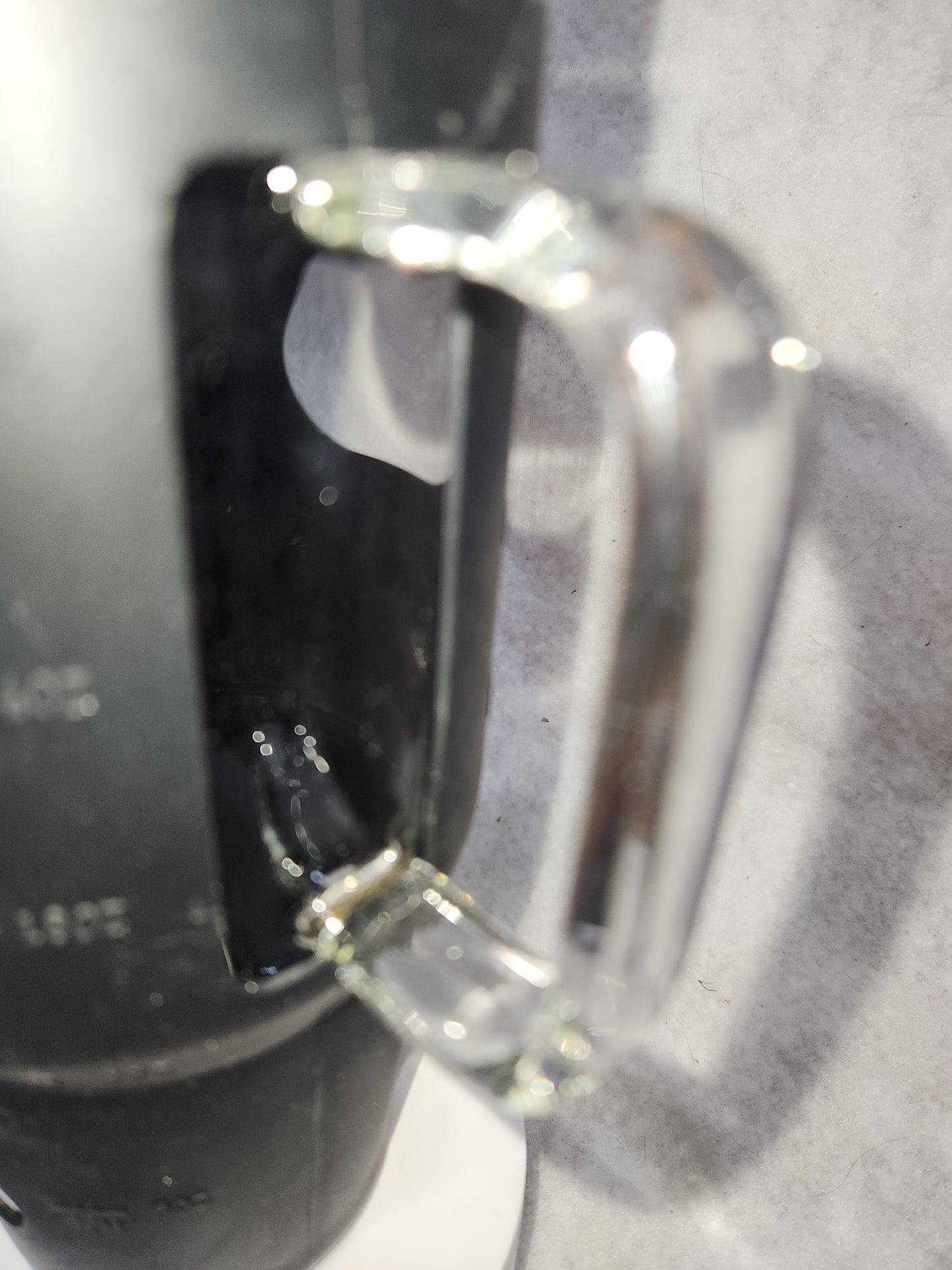 32 oz glass tumbler with handle and removeable black silicone sleeve CLEARANCE! Tg8