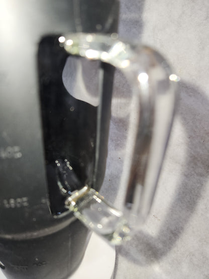 32 oz glass tumbler with handle and removeable black silicone sleeve CLEARANCE! Tg8