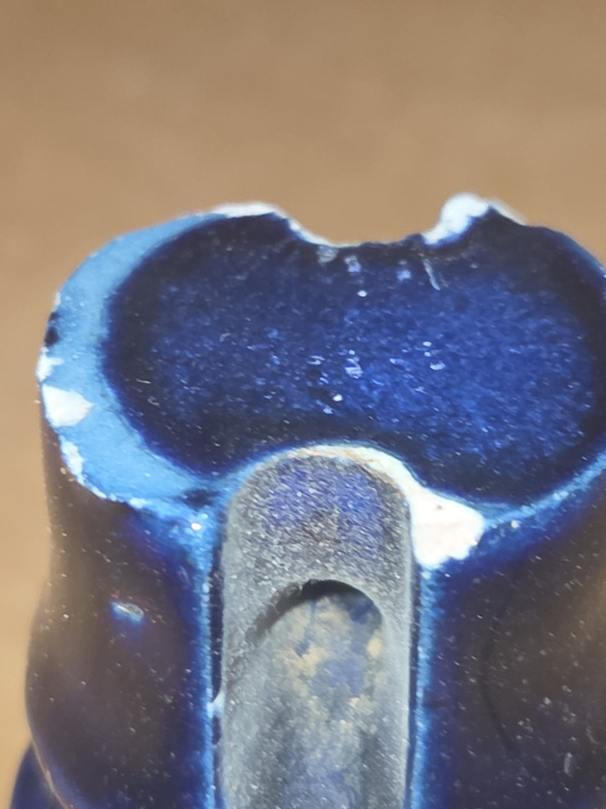 Vintage Fedco Insulator Cobalt Blue For Electrical wiring in homes around 1900 AS IS has Chips in09