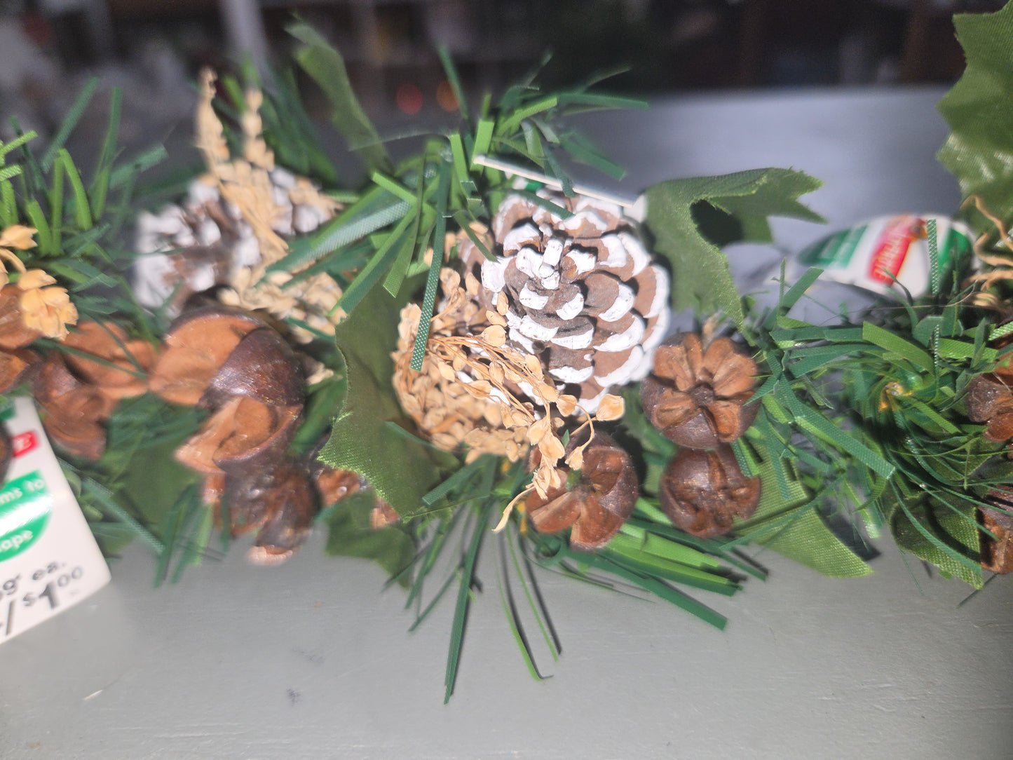 Vintage Joybrite Christmas Picks Lot of 5 Pinecone Bakuli Pods Baby's Breath jb76