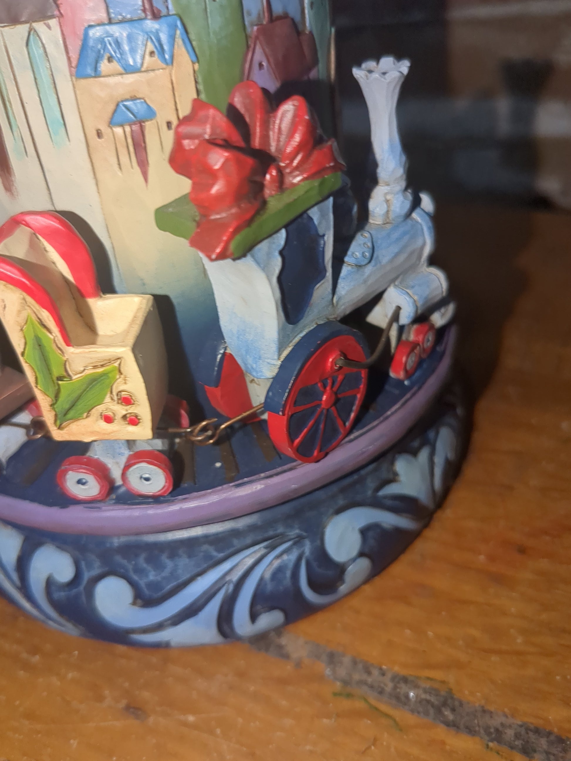 Jim Shore 4051543 Christmas Magic Is All Around Santa with Moveable Train with box 2015