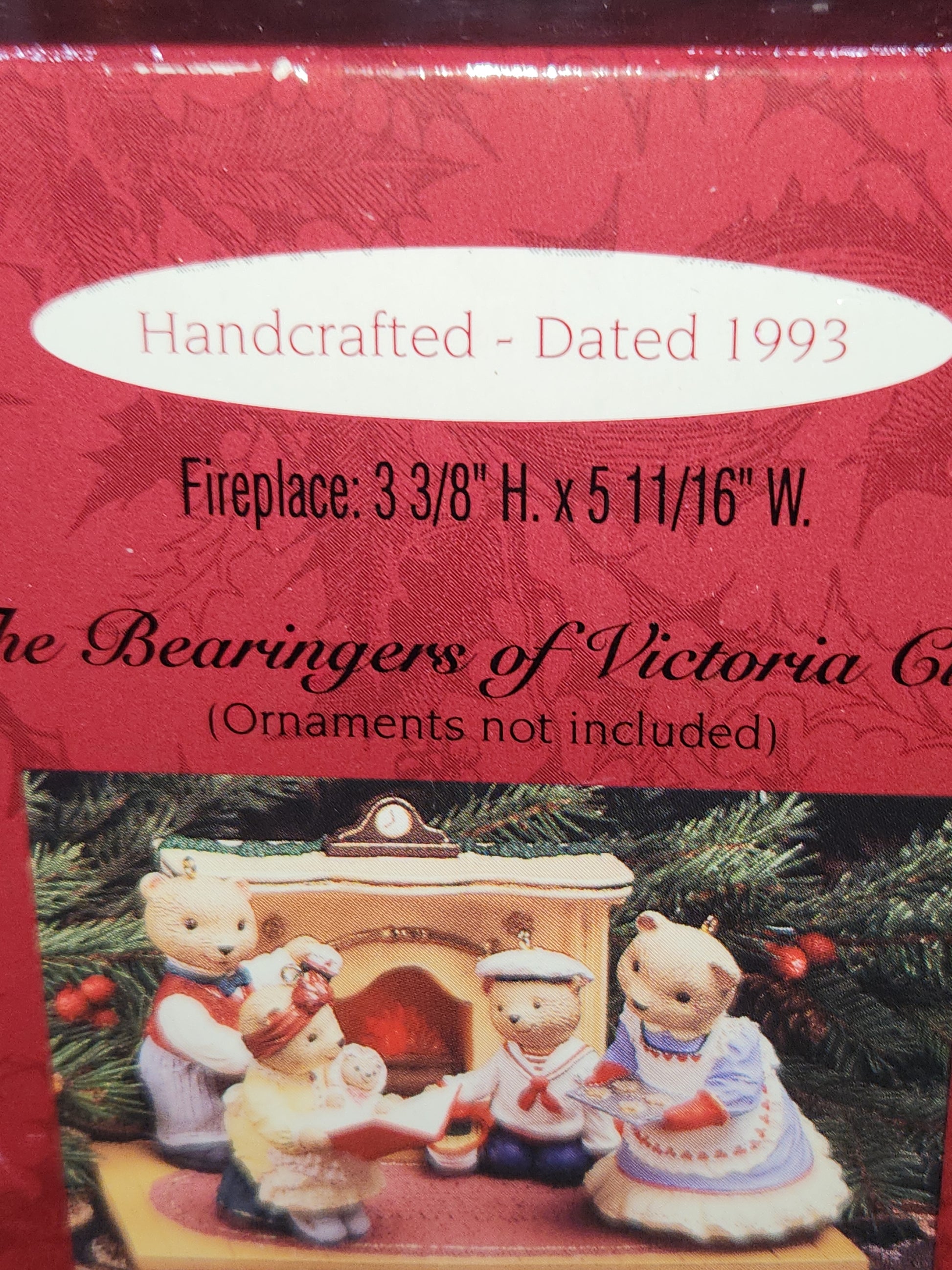 Vintage Hallmark Keepsake Lighted Tabletop Display Flickering Light Fireplace Display for The Bearingers Ornaments 1993 NO Ornaments Included ho1199