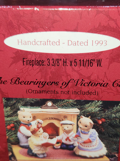 Vintage Hallmark Keepsake Lighted Tabletop Display Flickering Light Fireplace Display for The Bearingers Ornaments 1993 NO Ornaments Included ho1199