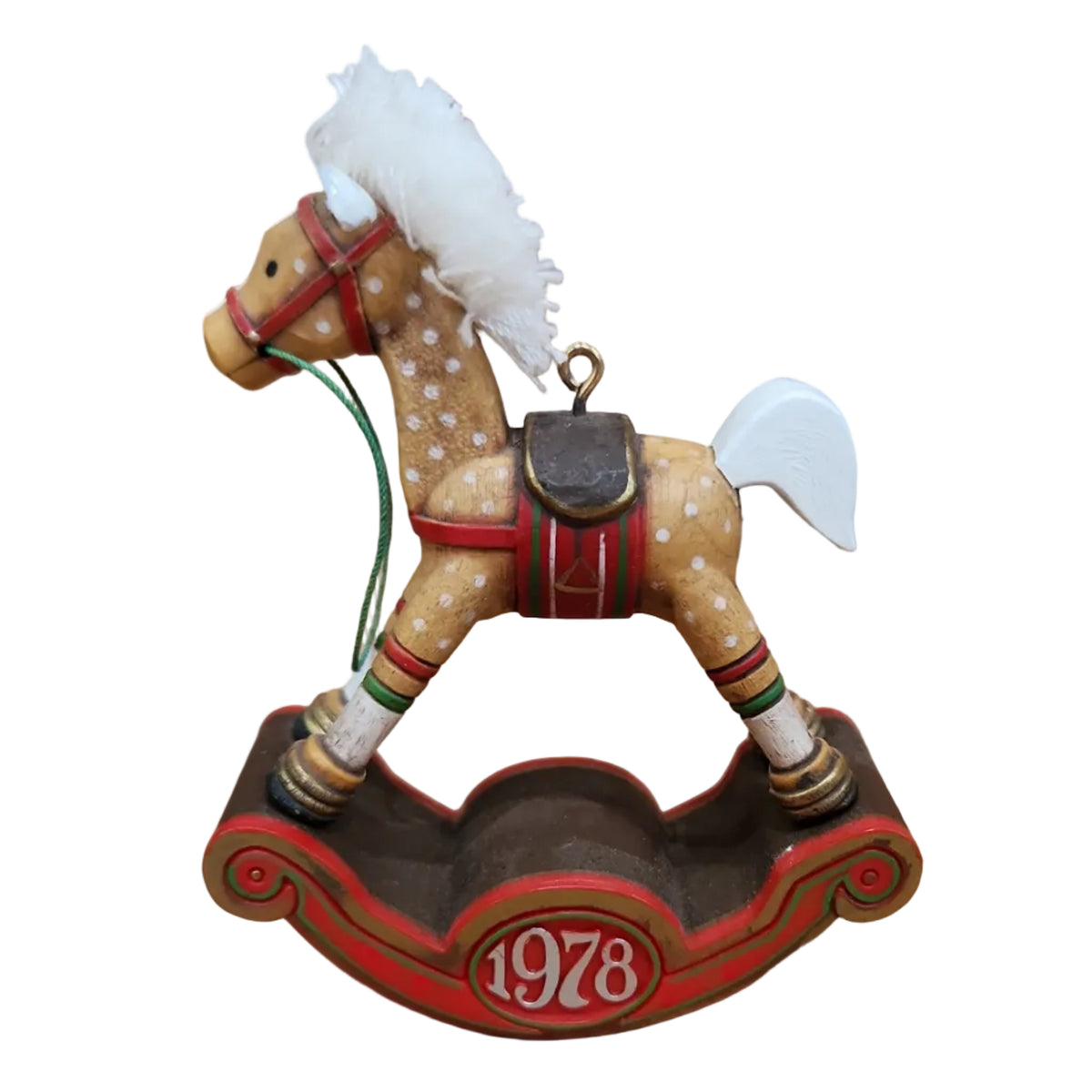 Vintage Hallmark Tree-Trimmer Ornament Rocking Horse 1977 Has Box
