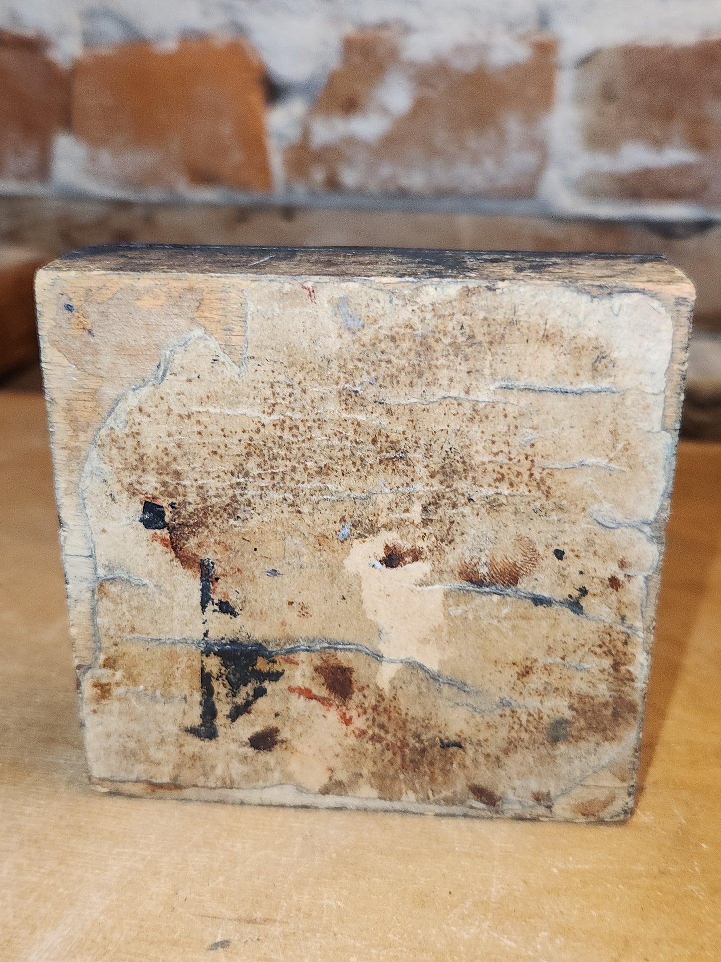Vintage or Antique Letterpress Copper & Solid Wood Printing Block Letter O leto