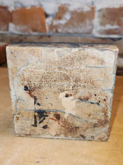 Vintage or Antique Letterpress Copper & Solid Wood Printing Block Letter O leto
