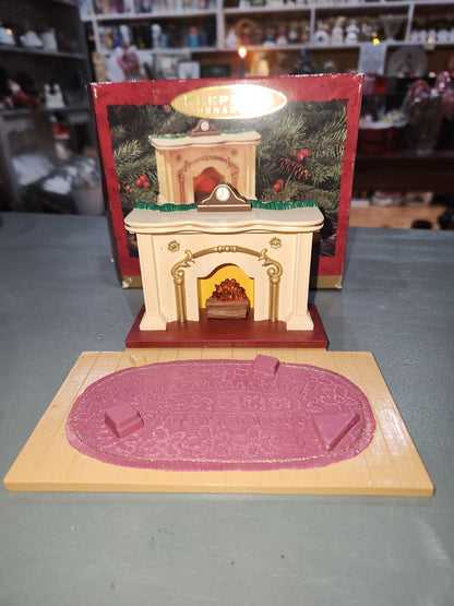 Vintage Hallmark Keepsake Lighted Tabletop Display Flickering Light Fireplace Display for The Bearingers Ornaments 1993 NO Ornaments Included ho1199
