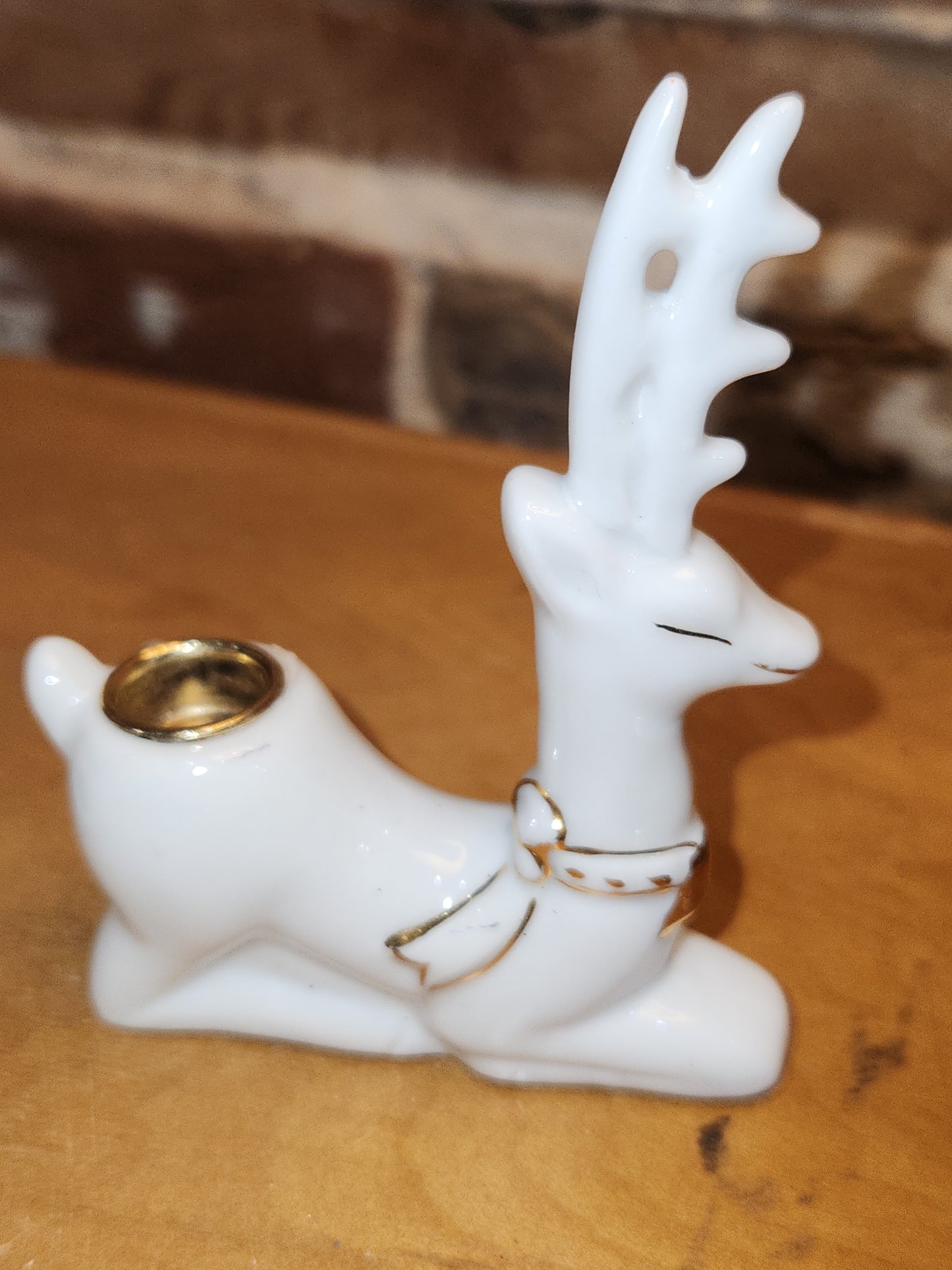 Vintage Hostess House Reindeer Candle Holder deer u68